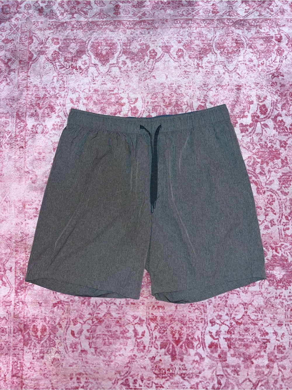 Eddie Bauer Men's Green/Gray Athletic Drawstring Shorts